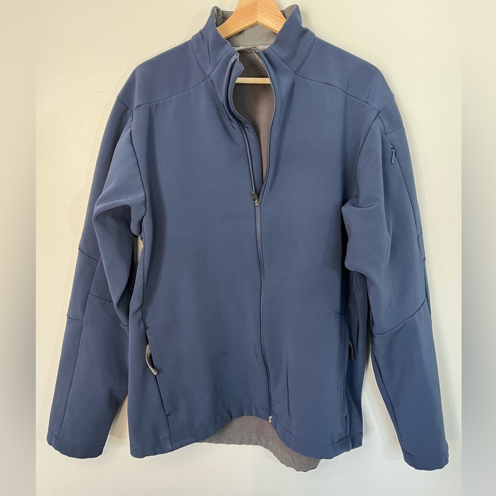 Salomon Navy Blue Men’s Fleece Lined Ski Jacket Winter Coat Size Large